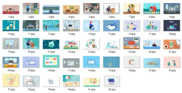 精选50张封面图缩略图高清插画素材